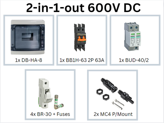 2-In-1-Out Combiner Box (600V DC)