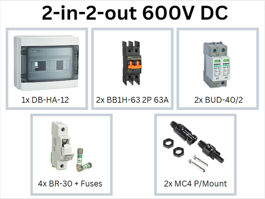 2-In-2-Out Combiner Box (600V DC)