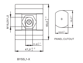 2P 50A DC Isolator Switch (Panel Mount Rotary, 1000V DC)